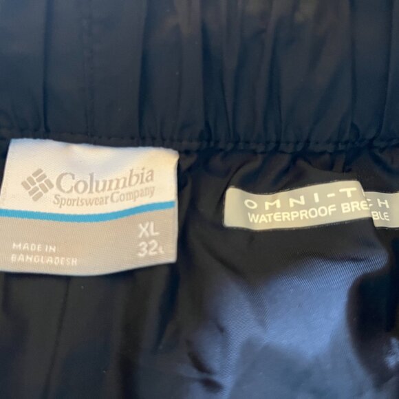 Men's Columbia Omnitech Rain pants Size XL 32L Waterproof and Breathable - Picture 6 of 8